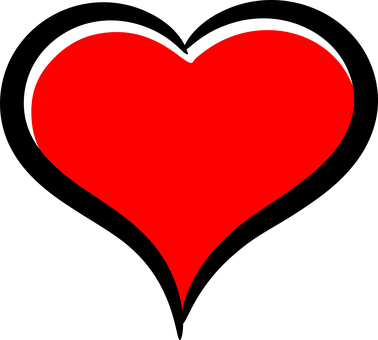 Red Heart Black Background PNG image