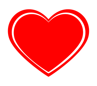 Red Heart Black Background PNG image