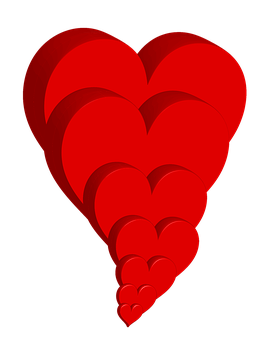 Red Heart Droste Effect PNG image