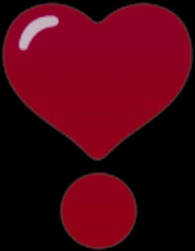 Red Heart Exclamation Mark PNG image