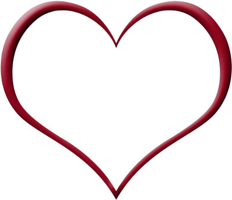 Red Heart Frame Transparent Background PNG image