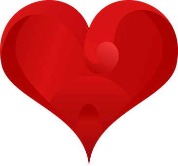 Red Heart Graphic PNG image