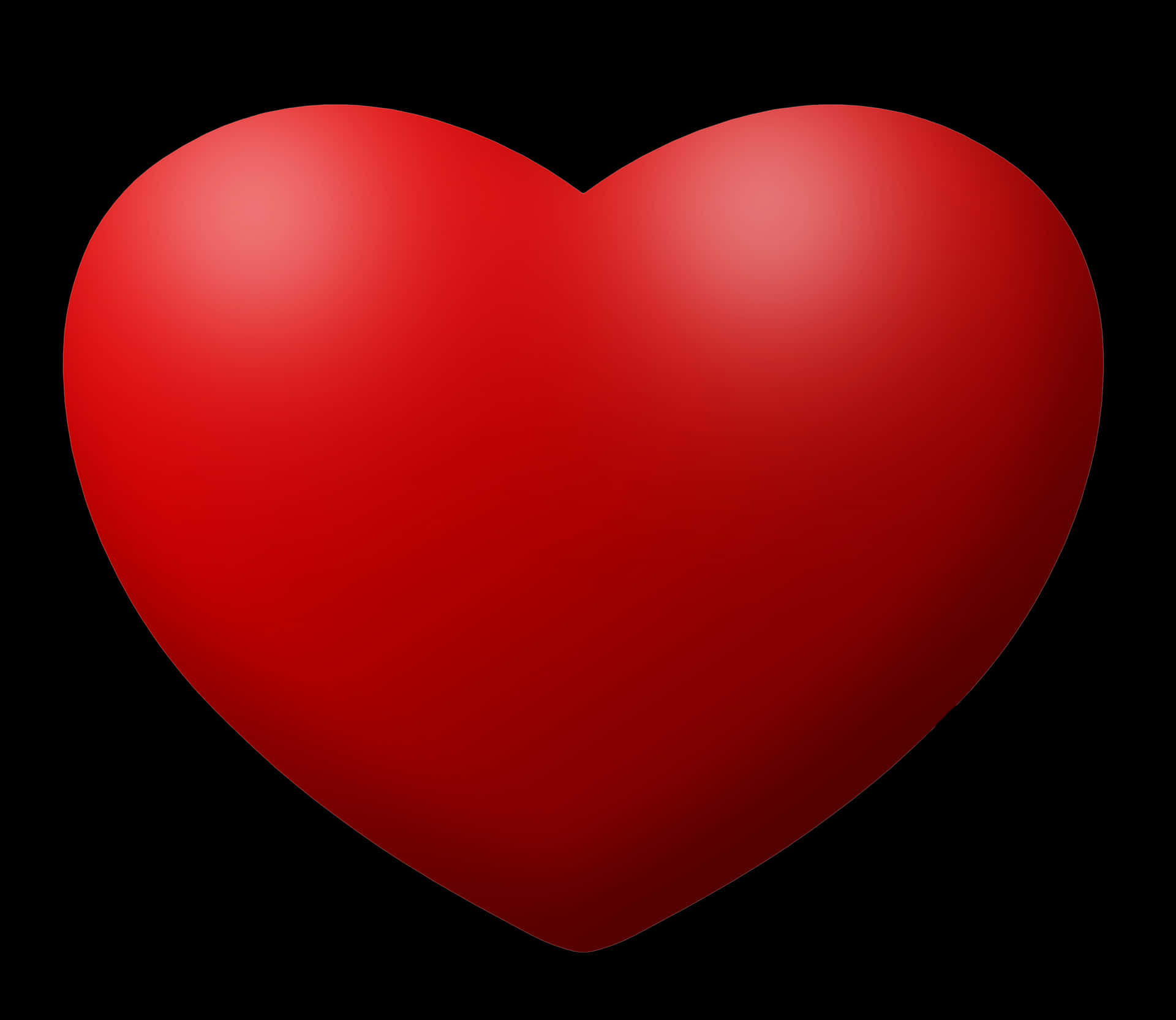 Red Heart Graphicon Black Background PNG image