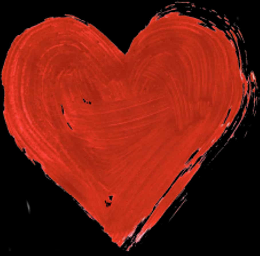Red Heart Painting PNG image