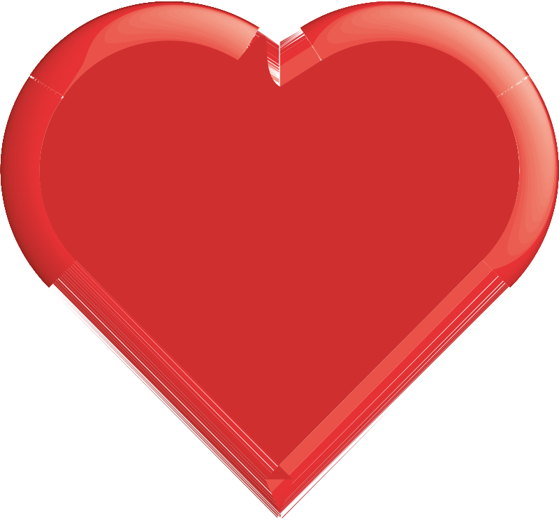 Red Heart Shape Graphic PNG image