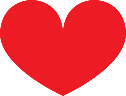 Red Heart Symbol Graphic PNG image