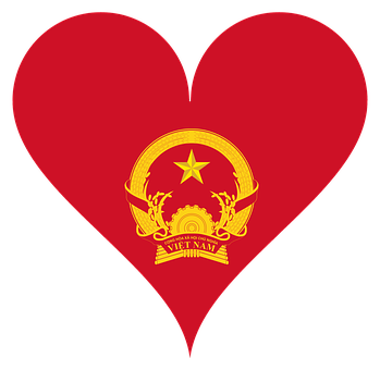 Red Heart Vietnam Emblem PNG image