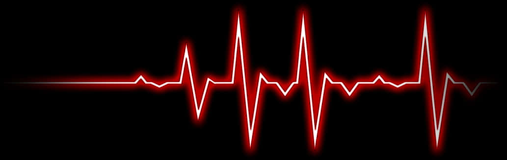 Red Heartbeat Electrocardiogram PNG image