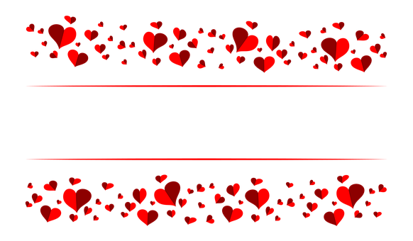 Red Hearts Banner Design PNG image