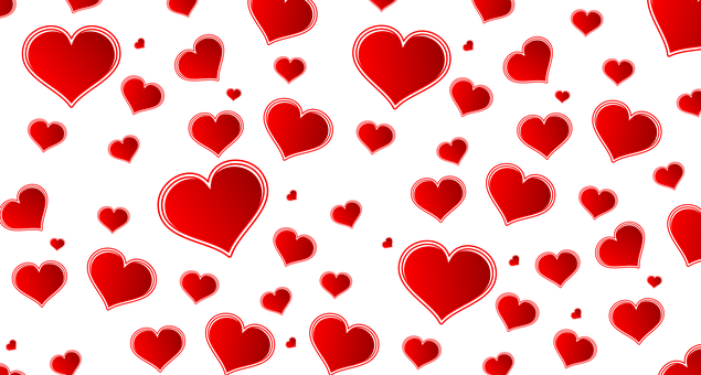 Red Hearts Black Background Pattern.jpg PNG image