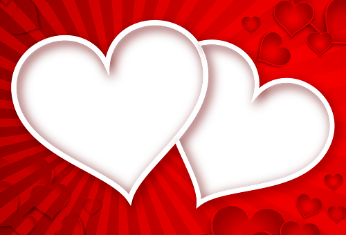 Red Hearts Love Background PNG image