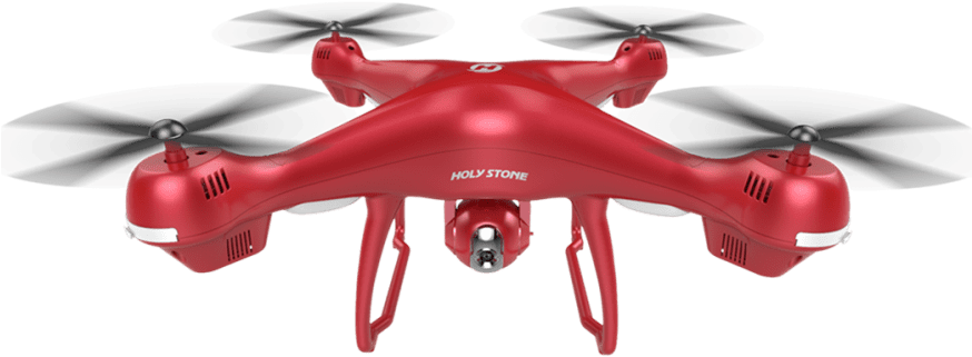 Red Holy Stone Quadcopter Drone PNG image