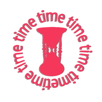 Red Hourglass Time Concept PNG image