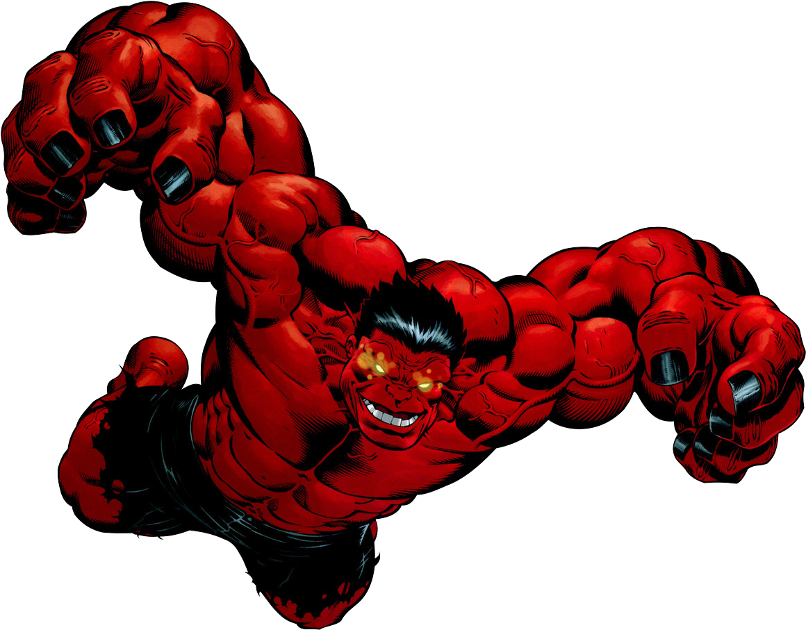 Red Hulk Power Punch PNG image