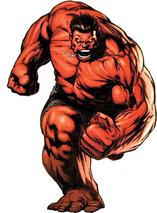 Red Hulk Rampage Illustration PNG image