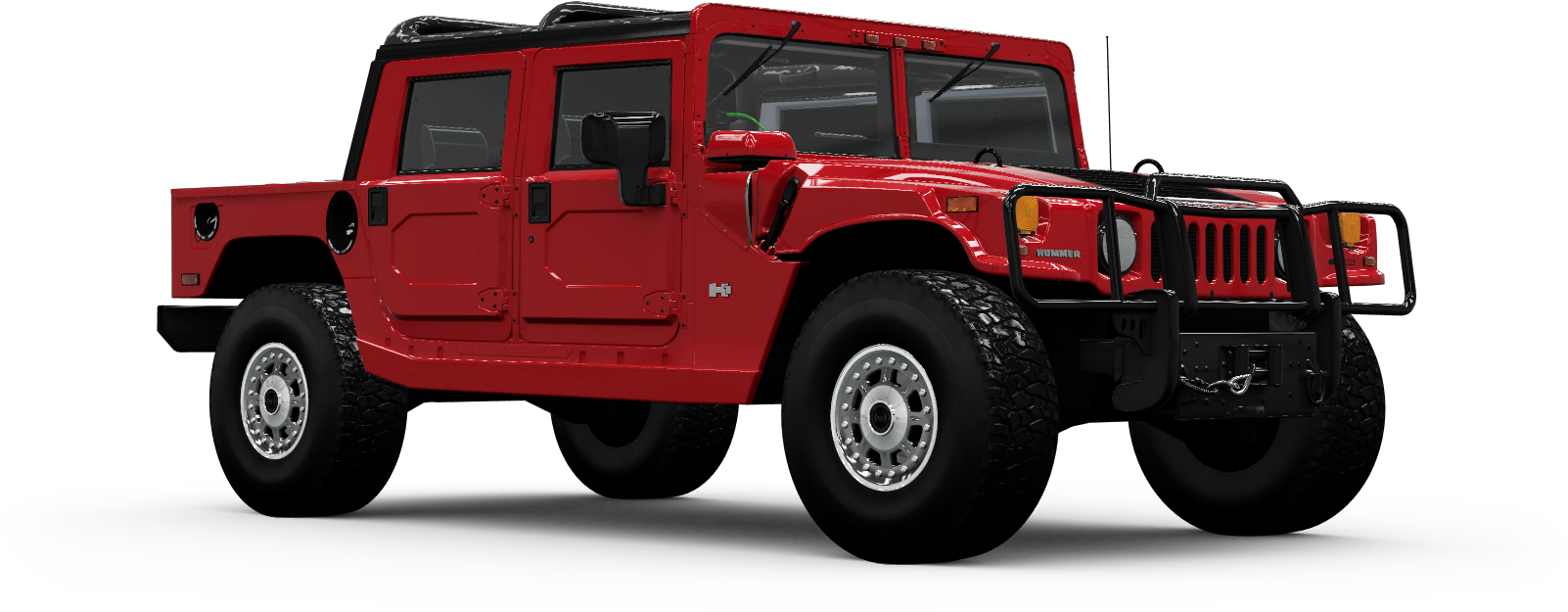 Red Hummer H1 Alpha Pickup Truck PNG image