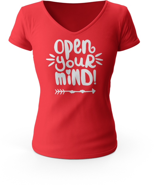 Red Inspirational T Shirt Design PNG image