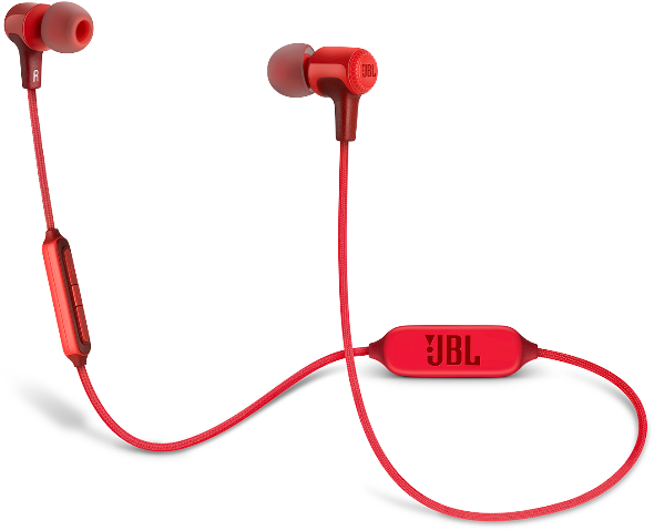 Red J B L Earbuds PNG image