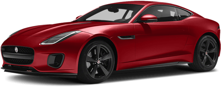 Red Jaguar F Type Coupe Side View PNG image