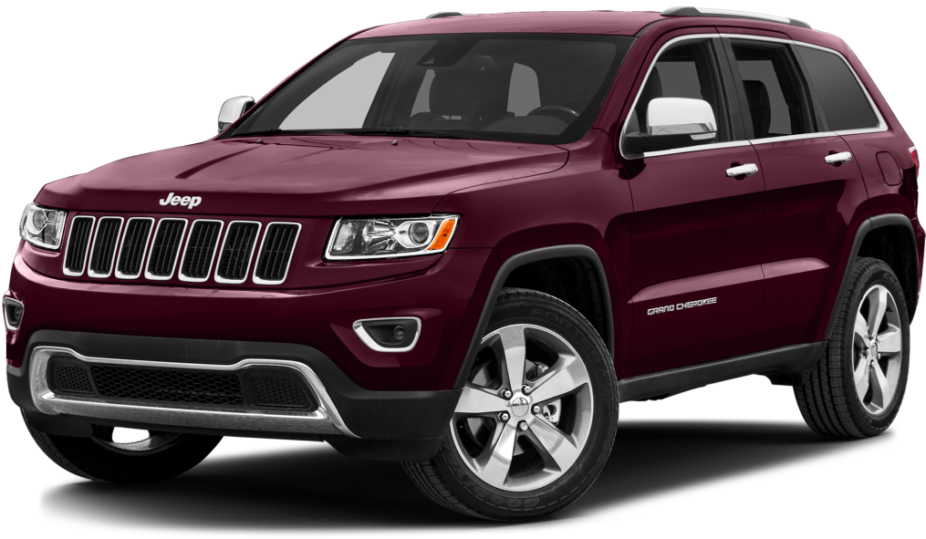 Red Jeep Grand Cherokee S U V PNG image