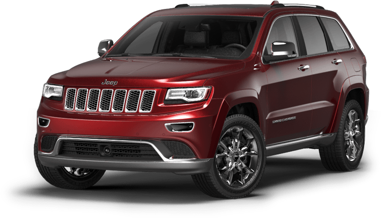 Red Jeep Grand Cherokee S U V PNG image