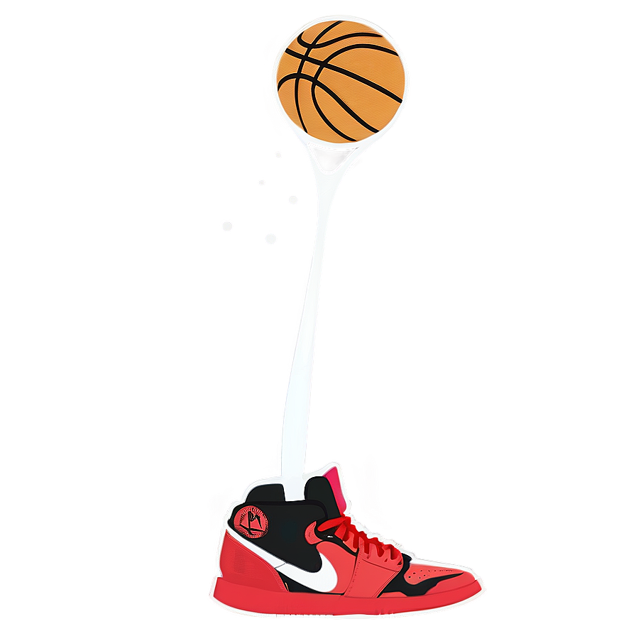 Red Jordan Basketball Shoes Png 06122024 PNG image