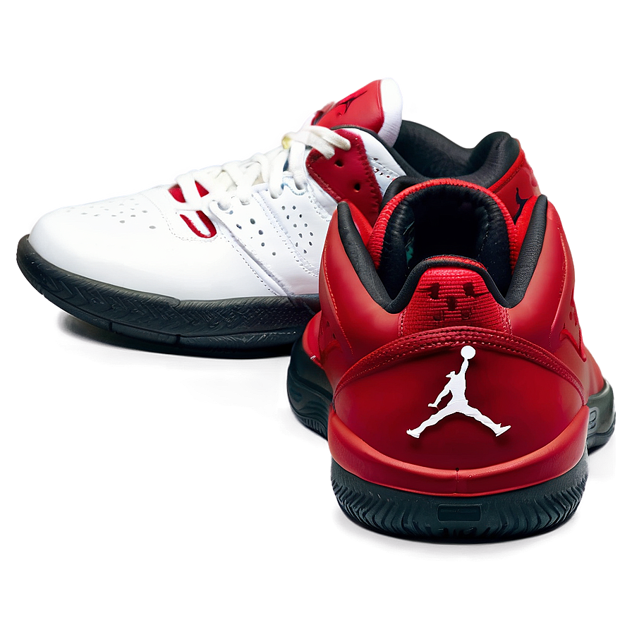 Red Jordan Basketball Shoes Png 06122024 PNG image