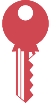 Red Key Icon PNG image