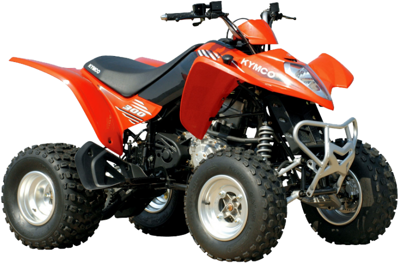 Red Kymco A T V300 PNG image