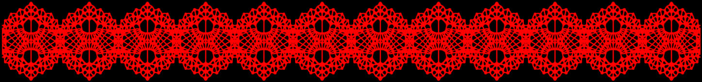 Red Lace Pattern Border PNG image