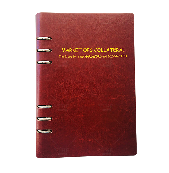 Red Leather Binder Market Ops Collateral PNG image
