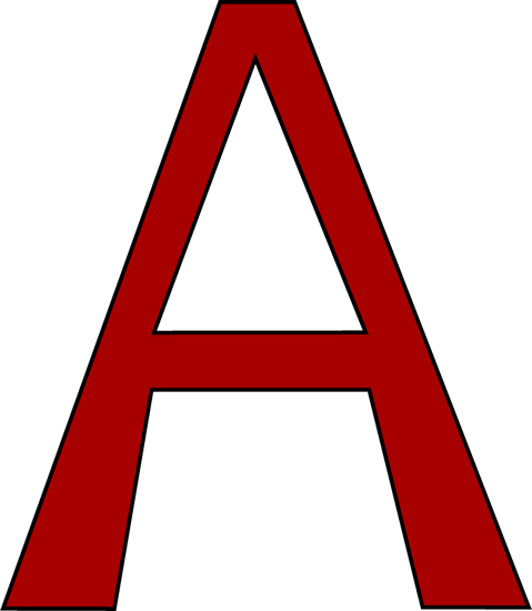 Red Letter A Graphic PNG image