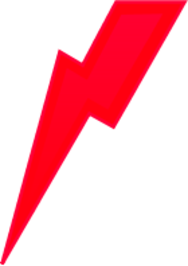 Red Lightning Bolt Graphic PNG image