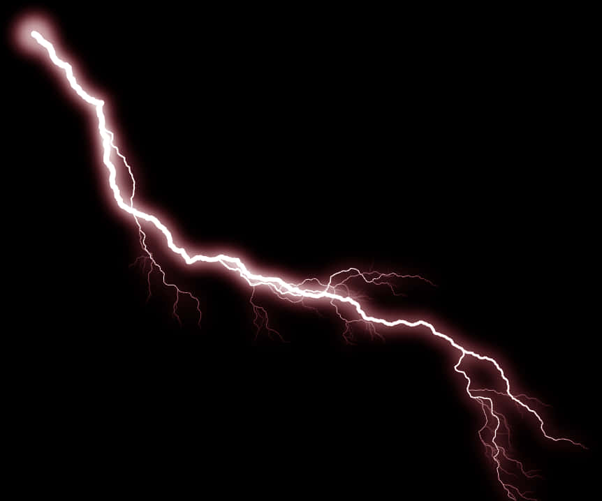 Red Lightning Strike Dark Background PNG image