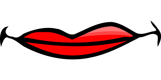 Red Lips Graphic Arton Black Background PNG image
