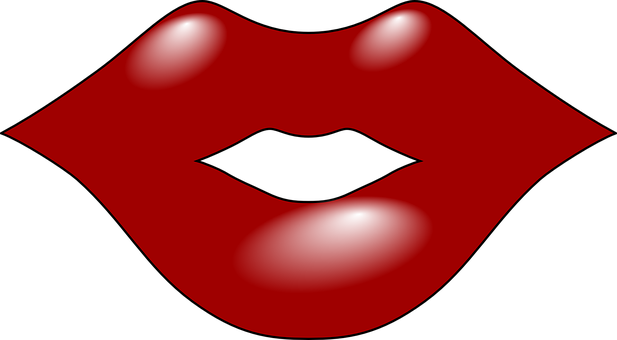 Red Lips Graphic Illustration PNG image