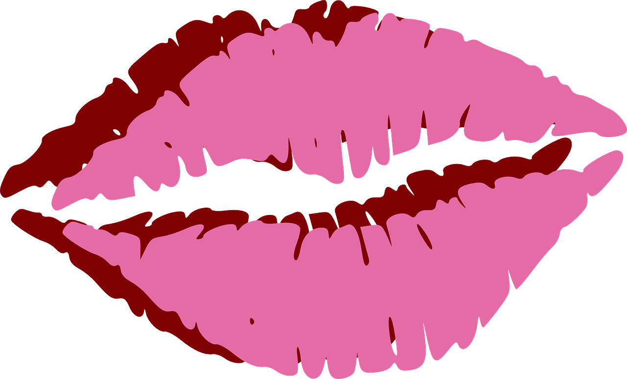 Red Lipstick Kiss Illustration PNG image