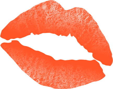Red Lipstick Kiss Silhouette PNG image