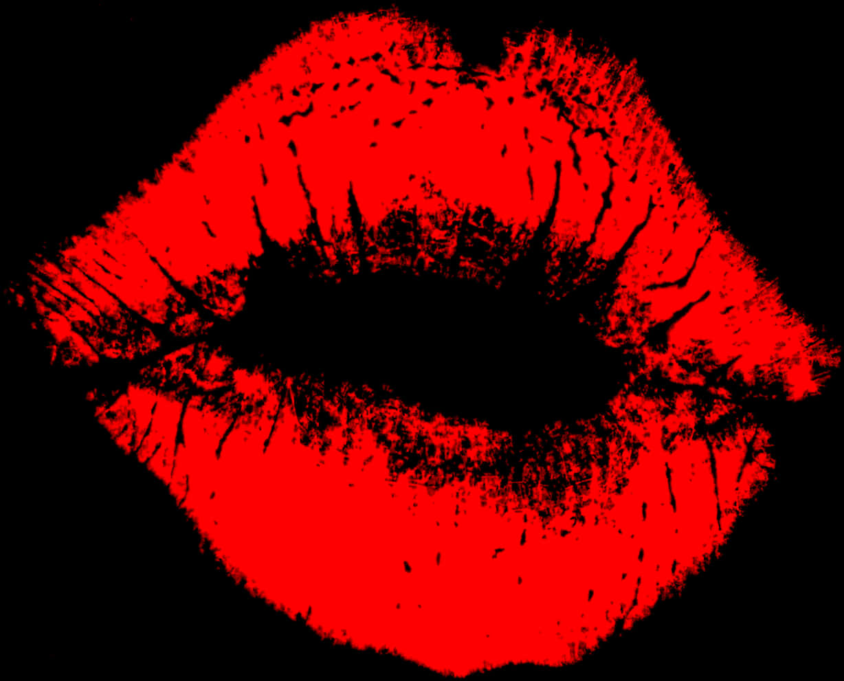 Red Lipstick Kiss Texture PNG image