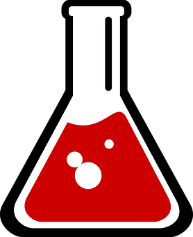 Red Liquid Erlenmeyer Flask Icon PNG image