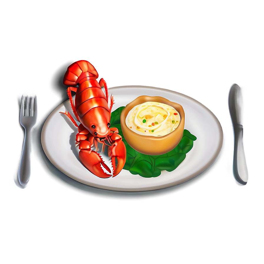 Red Lobster On Plate Png 49 PNG image