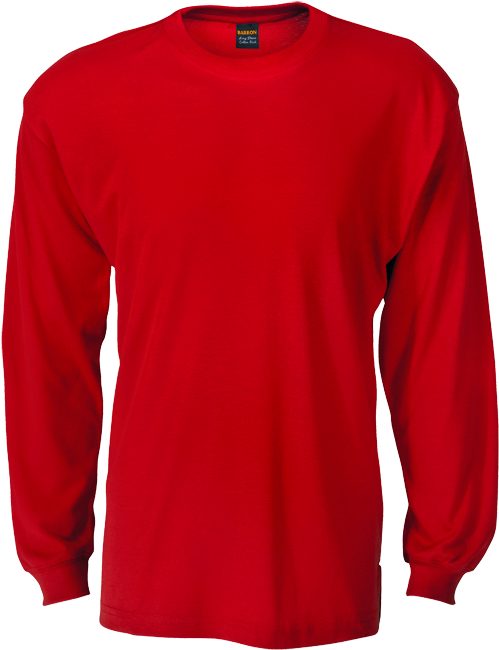 Red Long Sleeve Shirt Template PNG image