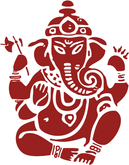 Red Lord Ganesha Vector Art PNG image