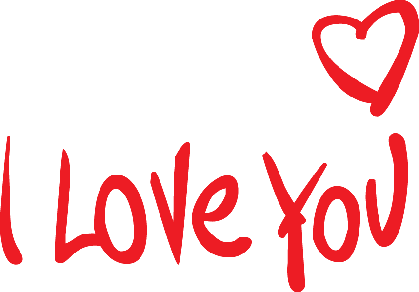 Red Love Declaration PNG image