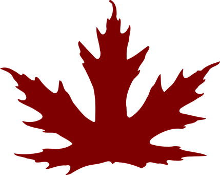 Red Maple Leaf Silhouette PNG image