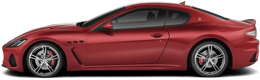 Red Maserati Gran Turismo Side View PNG image