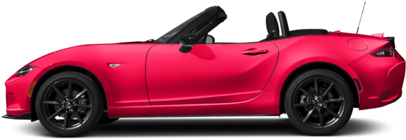 Red Mazda M X5 Miata Convertible Side View PNG image