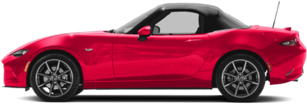 Red Mazda M X5 Roadster Side View PNG image