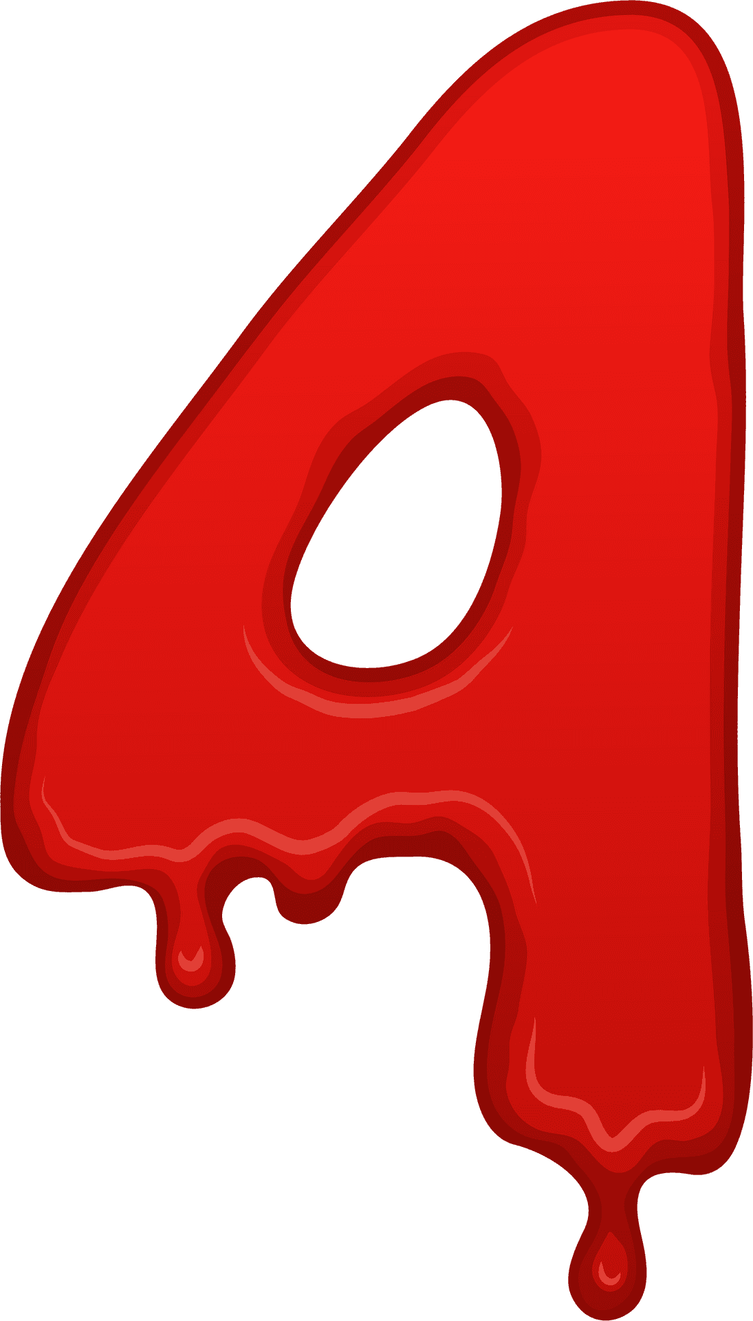 Red Melting Letter A Graphic PNG image