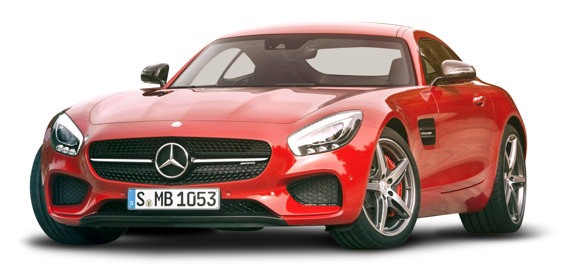 Red Mercedes A M G G T Side View PNG image